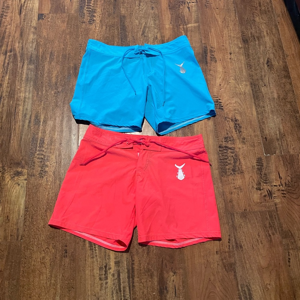 Tunaskin Teal and Coral women board Shorts